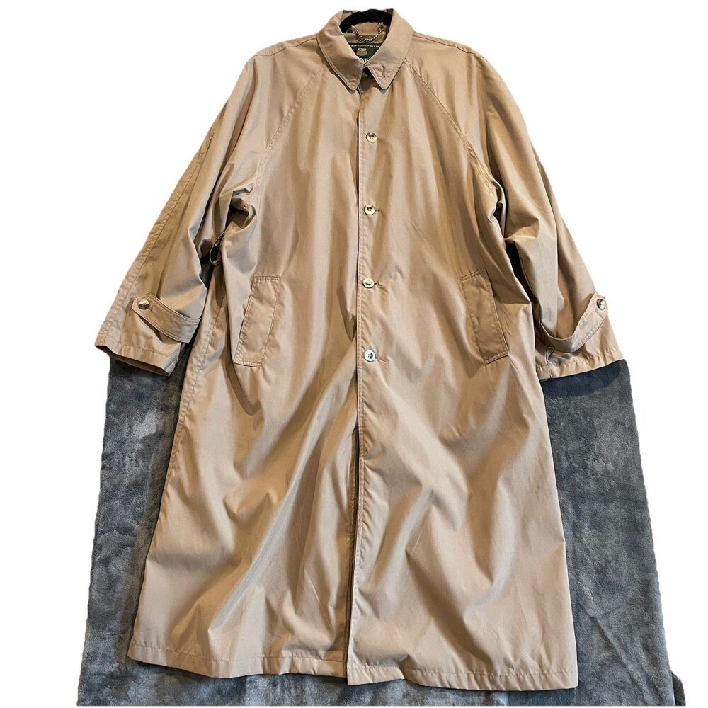 Vintage Men’s Orvis Size Tan Trench Coat Size Medium